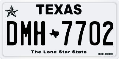 TX license plate DMH7702