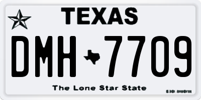 TX license plate DMH7709