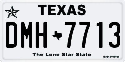 TX license plate DMH7713
