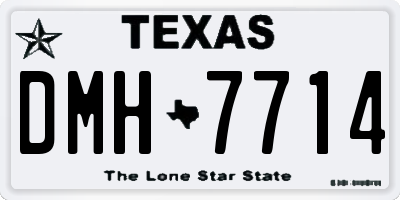 TX license plate DMH7714