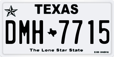 TX license plate DMH7715