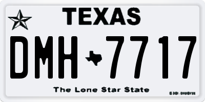TX license plate DMH7717