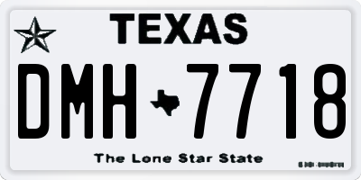 TX license plate DMH7718