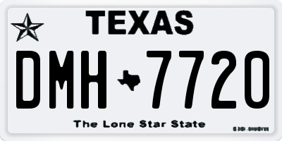 TX license plate DMH7720