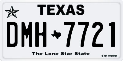 TX license plate DMH7721