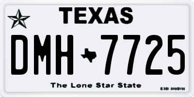 TX license plate DMH7725