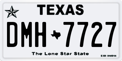 TX license plate DMH7727