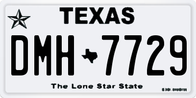 TX license plate DMH7729