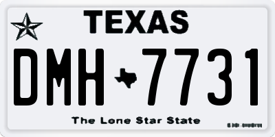 TX license plate DMH7731
