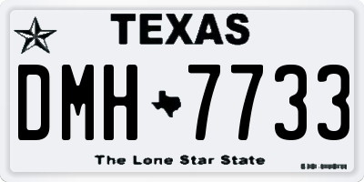 TX license plate DMH7733
