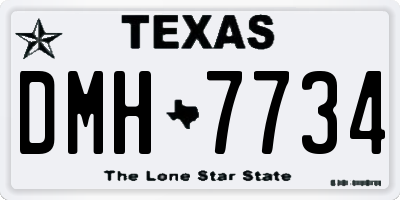 TX license plate DMH7734