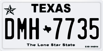TX license plate DMH7735