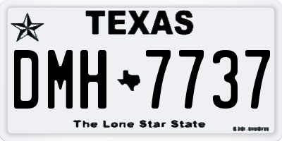 TX license plate DMH7737