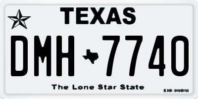 TX license plate DMH7740