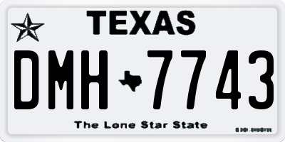 TX license plate DMH7743