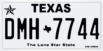 TX license plate DMH7744