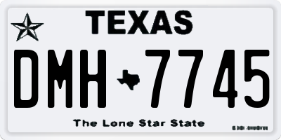 TX license plate DMH7745