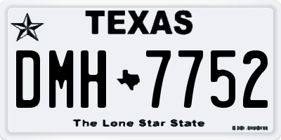 TX license plate DMH7752