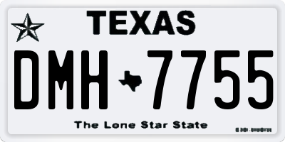 TX license plate DMH7755