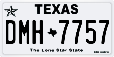 TX license plate DMH7757