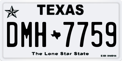TX license plate DMH7759