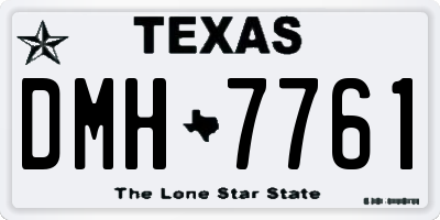 TX license plate DMH7761