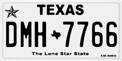 TX license plate DMH7766