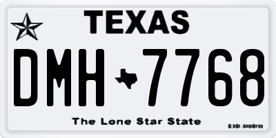 TX license plate DMH7768