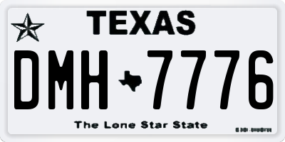 TX license plate DMH7776