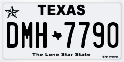 TX license plate DMH7790