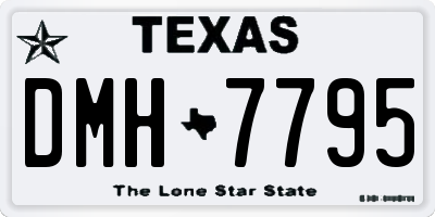 TX license plate DMH7795