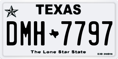 TX license plate DMH7797