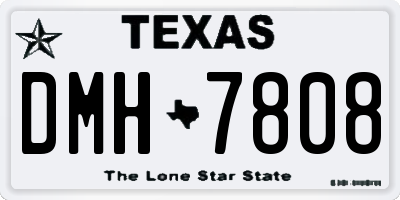 TX license plate DMH7808