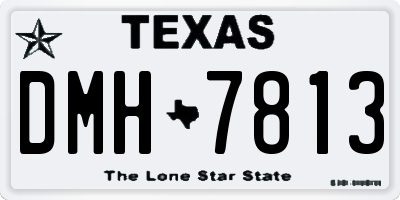 TX license plate DMH7813