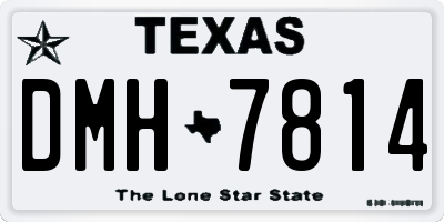 TX license plate DMH7814