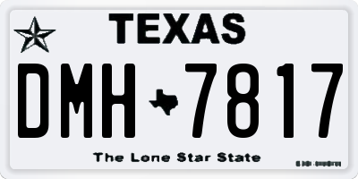TX license plate DMH7817