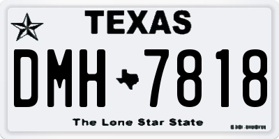 TX license plate DMH7818