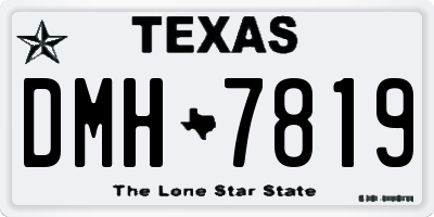 TX license plate DMH7819