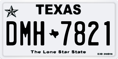 TX license plate DMH7821