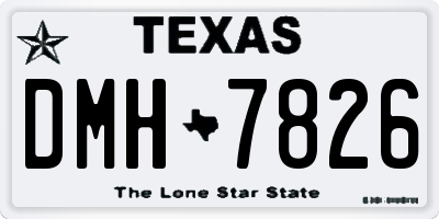 TX license plate DMH7826