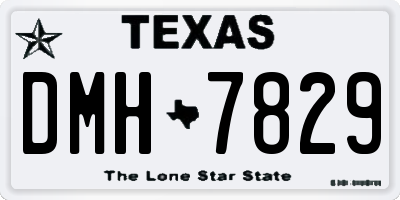 TX license plate DMH7829