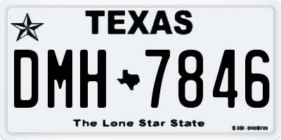 TX license plate DMH7846