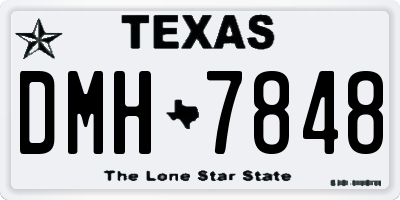 TX license plate DMH7848