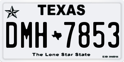 TX license plate DMH7853