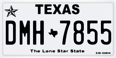 TX license plate DMH7855