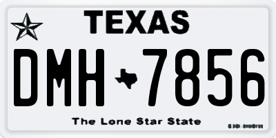TX license plate DMH7856