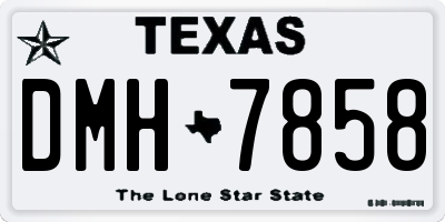 TX license plate DMH7858