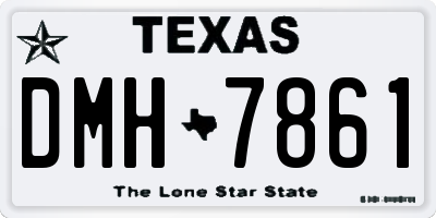 TX license plate DMH7861