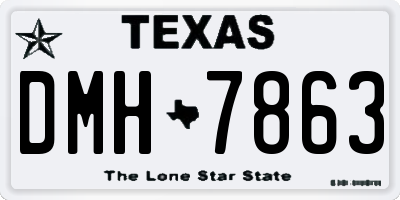 TX license plate DMH7863