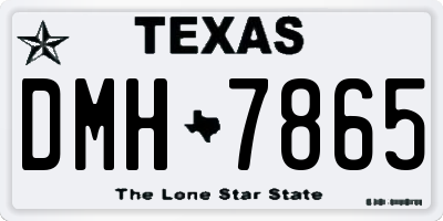 TX license plate DMH7865